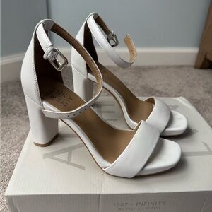 Naturalizer White Open Toe Heels